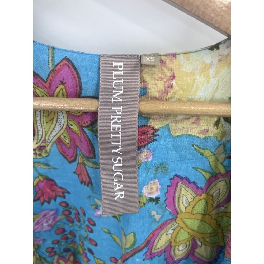 Plum Pretty Sugar Blur Bold Floral Robe XS Missing Tie - Picture 3 of 4